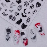 Cartoon Style Vintage Style Crow Pumpkin Cat Nail Stickers Nail Sticker main image 8