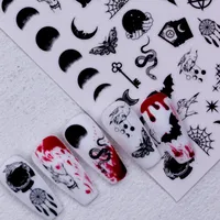 Cartoon Style Vintage Style Crow Pumpkin Cat Nail Stickers Nail Sticker main image 9