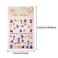 Halloween Style Vintage Style Roman Style Pumpkin Castle Cat Nail Stickers Nail Sticker main image 2