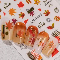 Cartoon Style Retro Maple Leaf Plant Fox Nail Stickers Nail Sticker main image 2