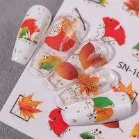 Cartoon Style Retro Maple Leaf Plant Fox Nail Stickers Nail Sticker main image 1