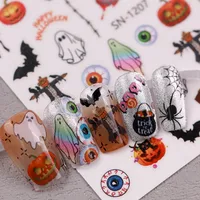 Halloween Style Classic Style Pumpkin Bulb Spider Web Nail Stickers Nail Sticker main image 1