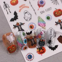 Halloween Style Classic Style Pumpkin Bulb Spider Web Nail Stickers Nail Sticker main image 4