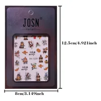 Halloween Style Classic Style Pumpkin Bulb Spider Web Nail Stickers Nail Sticker main image 10