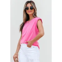 Summer 2025 Women's Casual Style Pure Color Knitted Short Sleeve T-Shirt Round Neck Pullover Top Versatile Commute Essential main image 3