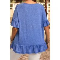 Loose Round Neck Oversize T-Shirt Women Summer New Style Solid Color Short Sleeve Women's Pullover Polyester Rayon Fiber main image 4