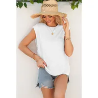 Summer New Style Pure Color Short Sleeve T-Shirt Women's Loose Simple Style Top Casual Round Neck Cotton Polyester Blend main image 1