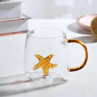 High Borosilicate Glass Three-Dimensional Cartoon Animal Glass, Color Handle Cup Home Gifts Simple Juice Cup sku image 6