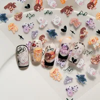 Ins Flat Nail Sticker New Cute Nail Sticker Good-looking Cartoon Design Waterproof Material Sticker Type Manicures Decoration main image 7