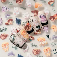 Ins Flat Nail Sticker New Cute Nail Sticker Good-looking Cartoon Design Waterproof Material Sticker Type Manicures Decoration main image 4