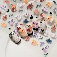 Ins Flat Nail Sticker New Cute Nail Sticker Good-looking Cartoon Design Waterproof Material Sticker Type Manicures Decoration main image 3