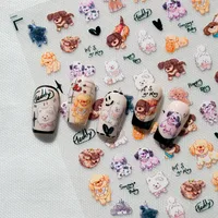 Ins Flat Nail Sticker New Cute Nail Sticker Good-looking Cartoon Design Waterproof Material Sticker Type Manicures Decoration main image 8