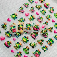 Cute Pastoral FROGPRINCE Animal Heart Shape Nail Decals Nail Stickers Nail Sticker main image 2