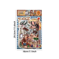 1 Piece Cartoon School PET Paper Card Cartoon Style Vintage Style Maximalism Stickers main image 10