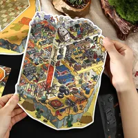 1 Piece Cartoon School PET Paper Card Cartoon Style Vintage Style Maximalism Stickers main image 4