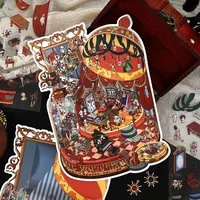 1 Piece Cartoon School PET Paper Card Cartoon Style Vintage Style Maximalism Stickers main image 7