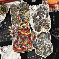 1 Piece Cartoon School PET Paper Card Cartoon Style Vintage Style Maximalism Stickers main image 1
