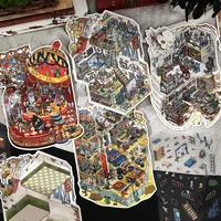 1 Piece Cartoon School PET Paper Card Cartoon Style Vintage Style Maximalism Stickers main image 9