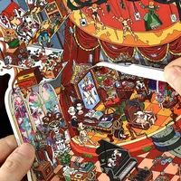 1 Piece Cartoon School PET Paper Card Cartoon Style Vintage Style Maximalism Stickers main image 8