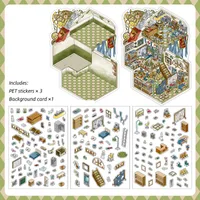 1 Piece Cartoon School PET Paper Card Cartoon Style Vintage Style Maximalism Stickers sku image 3
