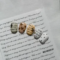 Modern Style Simple Style Classic Style Letter Nail Decals Nail Stickers Nail Sticker main image 9