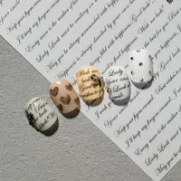 Modern Style Simple Style Classic Style Letter Nail Decals Nail Stickers Nail Sticker main image 7
