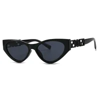 Unisex Cat Eye Sunglasses Fashionable Street Style Narrow Trendy Women Men Eyewear Show Off Casual Polarized UV400 All Seasons sku image 6
