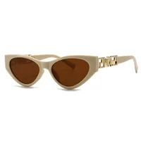 Unisex Cat Eye Sunglasses Fashionable Street Style Narrow Trendy Women Men Eyewear Show Off Casual Polarized UV400 All Seasons sku image 7