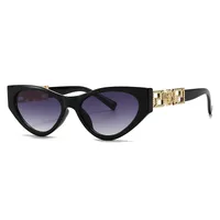 Unisex Cat Eye Sunglasses Fashionable Street Style Narrow Trendy Women Men Eyewear Show Off Casual Polarized UV400 All Seasons sku image 8