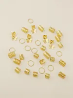 35pcs Mixed Styling Hair Ties Set Elegant Cute Alloy Hair Bands For Women All Seasons Versatile Geometric Pattern Hair Accessories main image 4