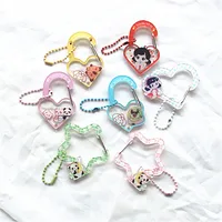 Acrylic Keychain Cartoon Character Pendant Metal Acrylic Key Ring Cute Sweet Casual Style Suitable For Daily Party Holiday Use main image 1