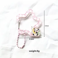 Acrylic Keychain Cartoon Character Pendant Metal Acrylic Key Ring Cute Sweet Casual Style Suitable For Daily Party Holiday Use main image 2
