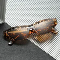 Ladies Retro Cat Eye Sunglasses Triangle Frame Street Style Holiday Travel Model Wearing UV Protection Fashionable Glasses main image 3