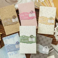 Retro Color Paper Creative DIY Decorative Material Office Supplies Scrapbooking Album Base Paper Special Paper 6 Styles 50 Sheets/Package main image 1