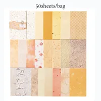 Retro Color Paper Creative DIY Decorative Material Office Supplies Scrapbooking Album Base Paper Special Paper 6 Styles 50 Sheets/Package sku image 2