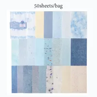 Retro Color Paper Creative DIY Decorative Material Office Supplies Scrapbooking Album Base Paper Special Paper 6 Styles 50 Sheets/Package sku image 3