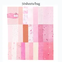 Retro Color Paper Creative DIY Decorative Material Office Supplies Scrapbooking Album Base Paper Special Paper 6 Styles 50 Sheets/Package sku image 5
