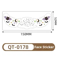 New Arrival Laser Halloween Freckle Tattoo Sticker Waterproof Freckle Stickers Face Pasters Wansheng Dark Party Makeup Stickers sku image 12