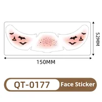 New Arrival Laser Halloween Freckle Tattoo Sticker Waterproof Freckle Stickers Face Pasters Wansheng Dark Party Makeup Stickers sku image 11