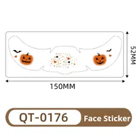 New Arrival Laser Halloween Freckle Tattoo Sticker Waterproof Freckle Stickers Face Pasters Wansheng Dark Party Makeup Stickers sku image 10