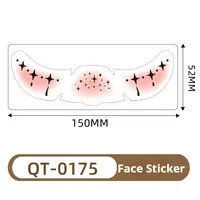 New Arrival Laser Halloween Freckle Tattoo Sticker Waterproof Freckle Stickers Face Pasters Wansheng Dark Party Makeup Stickers sku image 9