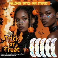 Hot Laser Halloween Freckles Tattoo Sticker Holy Dark Waterproof Freckles Face Pasters Party Makeup Stickers main image 1