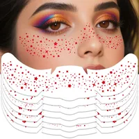 New Arrival Freckles Tattoo Sticker Red XINGX Butterfly Party Gathering Festival Event Makeup Face Pasters Tattoo main image 4