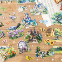 Scenic Figure Theme Stickers 20 Sheets/Book PET Material Scrapbooking Series DIY Journal Mobile Phone Case Album Stickers main image 5