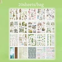 Scenic Figure Theme Stickers 20 Sheets/Book PET Material Scrapbooking Series DIY Journal Mobile Phone Case Album Stickers sku image 1