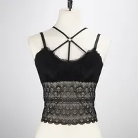 Ladies Lace Backless Detachable Bra Tank Nylon Spandex Summer Sexy Style Underwear Suitable For Daily Wear And Outerwear main image 2