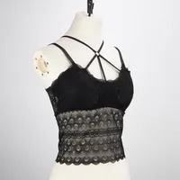 Ladies Lace Backless Detachable Bra Tank Nylon Spandex Summer Sexy Style Underwear Suitable For Daily Wear And Outerwear main image 1
