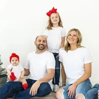 Customized Matching Family T-shirts Street Style Round Neck Short Sleeve Cotton Patriotic Design For Daily And Independence Day main image 8