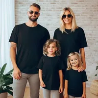 Customized Matching Family T-shirts Street Style Round Neck Short Sleeve Cotton Patriotic Design For Daily And Independence Day main image 1