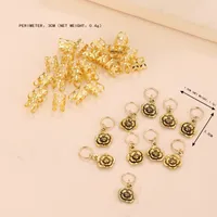 African Braids Hair Accessories Decorative Hair Clips Fake Hair Flowers Twist Spring Hollow Braids Festive Alloy Hairpins main image 2